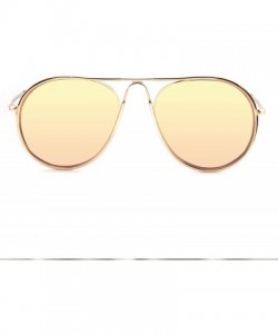 Aviator Sunglasses Rectangular Unbreakable - Gold/Sun Yellow - CS18EYOYWZ7 $14.84