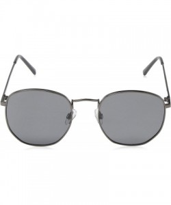 Round Mercenary Round Sunglasses - Gunmetal - C118W0L88L8 $15.00