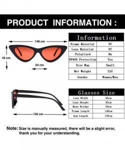 Oversized Cat Eye Sunglasses Vintage Mod Style Retro Kurt Cobain Sunglasses - Black Frame/Red Lens - CO180NIX26N $8.18