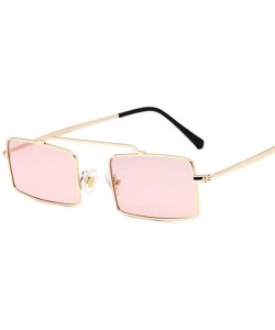 Square Vintage Sun Glasses Women Men Square Shades Rectangular Frame Sunglasses For Female - Blackgray - CN199QCALXQ $8.39