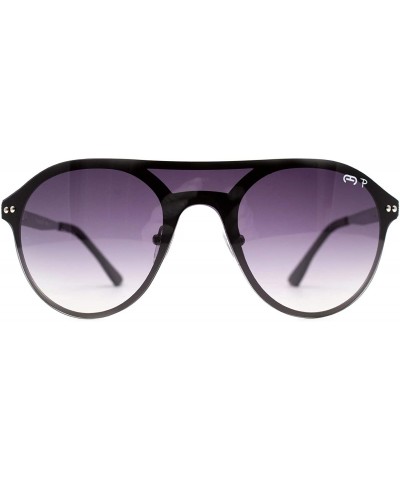Oval p691 Trendy Oval Polarized - for Womens 100% UV PROTECTION - Black-black - CA192TGUMXK $43.69