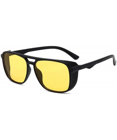 Oval Sunglasses Iron Man with the same glasses men retro trend sunglasses - Shahei Yellow Tablets - CO190MO5IW0 $53.89