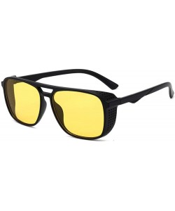 Oval Sunglasses Iron Man with the same glasses men retro trend sunglasses - Shahei Yellow Tablets - CO190MO5IW0 $25.84