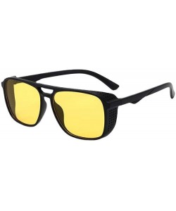 Oval Sunglasses Iron Man with the same glasses men retro trend sunglasses - Shahei Yellow Tablets - CO190MO5IW0 $25.84