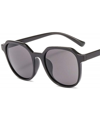 Oversized 2019 Fashion Tea Women Sunglasses Brand Designer Street Beat BlackGray - Yellowgray - CD18XQYQZDM $11.27