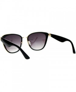 Oversized Womens Double Frame Oversize Cat Eye Sunglasses - Black Smoke - CY12CJLB0E9 $14.73