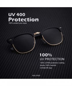 Rimless Polarized Sunglasses for Men and Women Semi-Rimless Frame Driving Sun glasses 100% UV Blocking - C418NX8YYOL $19.82