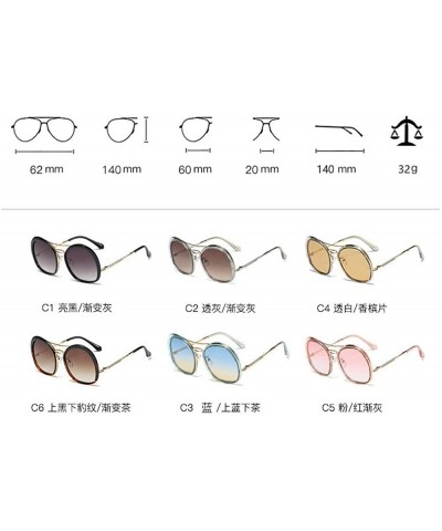 Oval irregular Eyewear Sunglasses Designer Transparent - Clear&brown - C918XCX2OHW $28.05