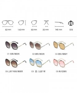 Oval irregular Eyewear Sunglasses Designer Transparent - Clear&brown - C918XCX2OHW $15.03