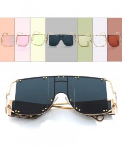 Rectangular Oversized Fashion Sunglasses Glasses - Black01 - CX198DI566Z $19.51