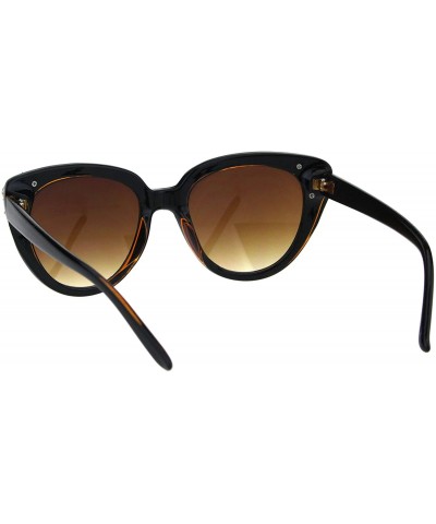 Butterfly Womens Rhinestone Sunglasses Butterfly Cateye Fashion Eyewear UV 400 - Black Brown (Brown) - C118KKKQXKD $13.89