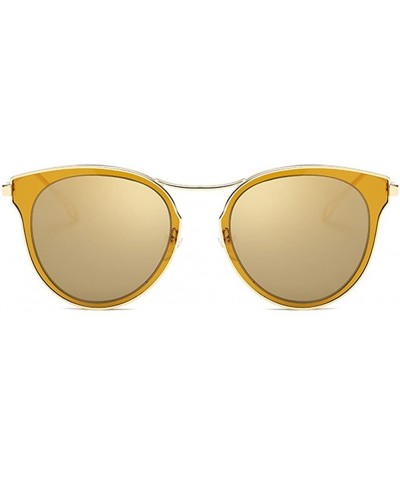 Oversized Fashion Polarized Sunglasses UV Mirrored Lens Oversize Metal Frame - C6 - CS18DK99E8W $11.18