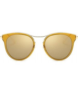 Oversized Fashion Polarized Sunglasses UV Mirrored Lens Oversize Metal Frame - C6 - CS18DK99E8W $11.18