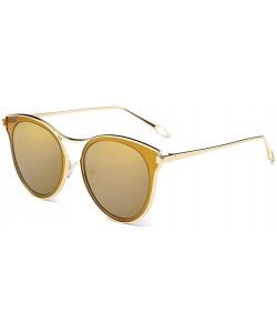 Oversized Fashion Polarized Sunglasses UV Mirrored Lens Oversize Metal Frame - C6 - CS18DK99E8W $11.18