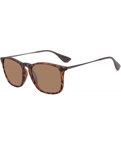 Goggle Sunglasses Scratch Resistant Lightweight Rectangular - Tortoise/ Brown - CB18DRQOQN9 $28.15