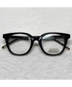 Square Retro Nerd Geek Oversized Eye Glasses Horn Rim Framed Clear Lens Spectacles - Black 53878 - CJ18ZIN9G62 $12.30