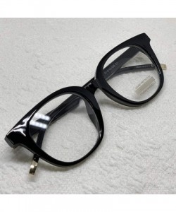 Square Retro Nerd Geek Oversized Eye Glasses Horn Rim Framed Clear Lens Spectacles - Black 53878 - CJ18ZIN9G62 $12.30