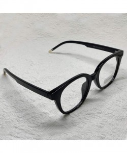 Square Retro Nerd Geek Oversized Eye Glasses Horn Rim Framed Clear Lens Spectacles - Black 53878 - CJ18ZIN9G62 $12.30