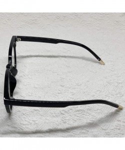 Square Retro Nerd Geek Oversized Eye Glasses Horn Rim Framed Clear Lens Spectacles - Black 53878 - CJ18ZIN9G62 $12.30