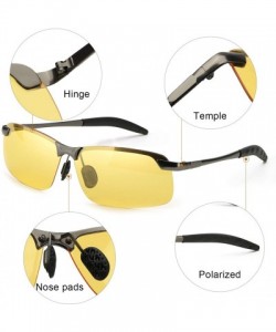 Goggle Night Vision Glasses for Driving with Polarized Anti Glare HD Clear Sight Lens Rainy&Foggy&Indoors Glasses Unisex - CD...