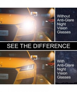 Goggle Night Vision Glasses for Driving with Polarized Anti Glare HD Clear Sight Lens Rainy&Foggy&Indoors Glasses Unisex - CD...