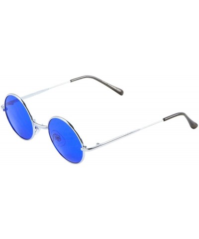 Oversized Men Women Round Sunglasses Oversized Flat Color Lens Crystal Colorful Frame Fashion Shades - (-Blue) - C317YZK08U8 ...