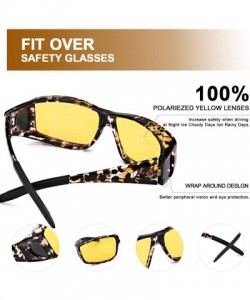 Goggle Glasses Prescription Polarized Driving - Yellow Ink Frame/ Yellow Lens Night-vision Glasses - C7192KMNXW4 $18.23