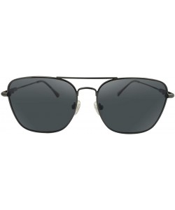 Aviator SUN PASSION Original Aviator Sunglasses Black Frame Black Lens for Men Women 54-15-142 - CN18UKH3WNW $15.44