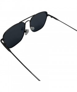Aviator SUN PASSION Original Aviator Sunglasses Black Frame Black Lens for Men Women 54-15-142 - CN18UKH3WNW $15.44