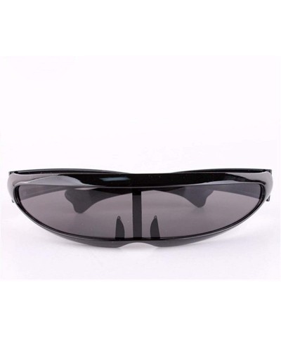 Sport 2019 One piece Driving Sunglasses Man Brand Designer Sun Glasses Classic Vintage Outdoor Homme UV400 - White Gray - CM1...