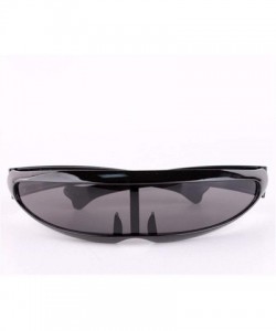 Sport 2019 One piece Driving Sunglasses Man Brand Designer Sun Glasses Classic Vintage Outdoor Homme UV400 - White Gray - CM1...