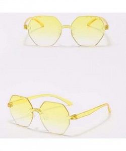 Rectangular Aluminum Magnesium Frame Polarized Sunglasses Spring Temple Sun Glasses - Yellow - C8199ALX2WX $9.62