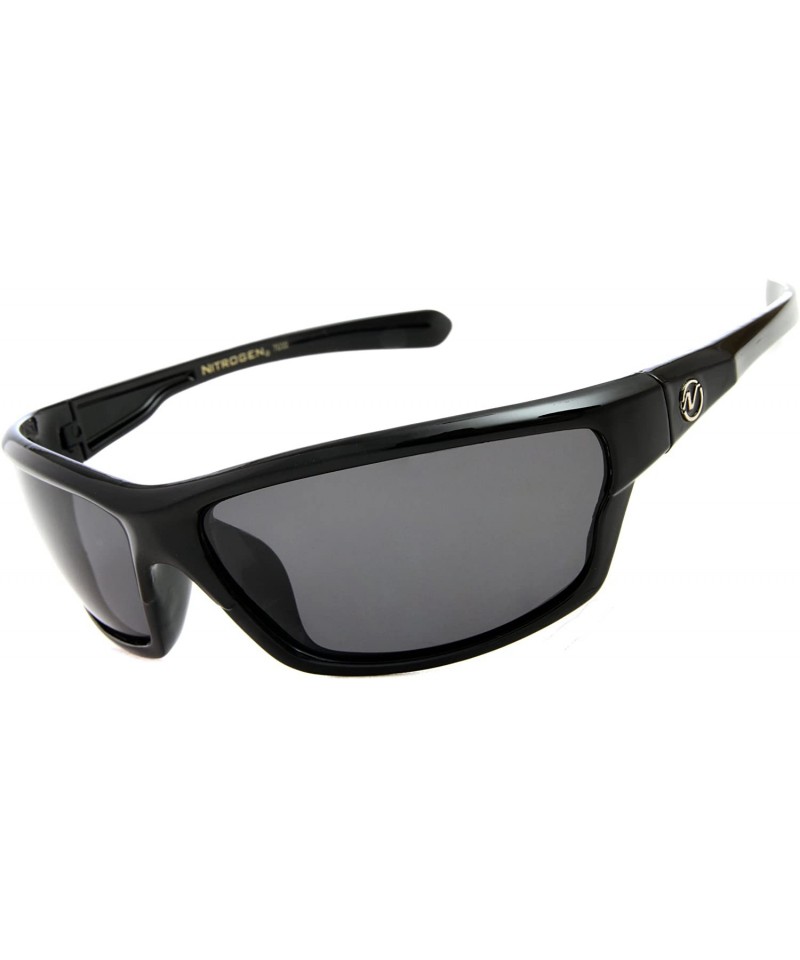 Square Men's Rectangular Sports Wrap 65mm Polarized Sunglasses - Black - C9196WK2GZ0 $11.05