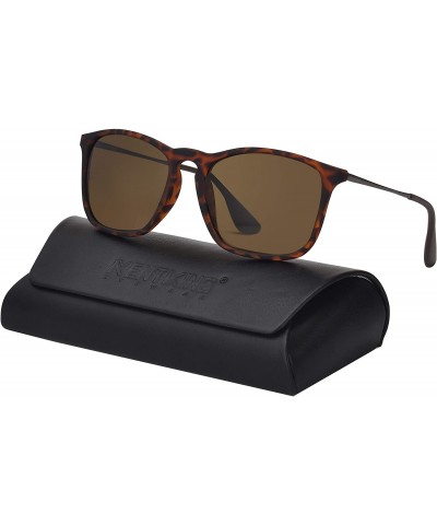 Goggle Sunglasses Scratch Resistant Lightweight Rectangular - Tortoise/ Brown - CB18DRQOQN9 $28.15