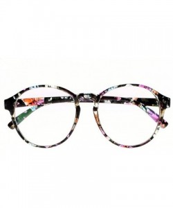 Oval Women Stylish Big Flower Oval Frame Reading Glasses Comfortable Rx Magnification - Black - CR1860Y5UD4 $19.50