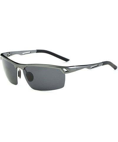 Rimless Polarized Men And Women Fishing Sunglasses Al - Mg alloy Frame Eyewear - yhl - Al Mg Gun-black - CC182MHNILT $10.09