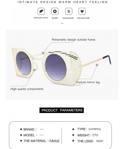 Square Fashion Vintage Round Lens Sunglasses Retro Square Metal Frame Sun glasses for Women 18415 - Goldblue - CC18A9ZIADQ $1...