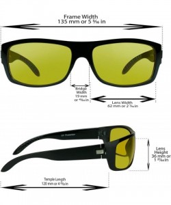 Wrap Night Vision Yellow Sunglasses - Jet Black - CR11F0K3E55 $14.46