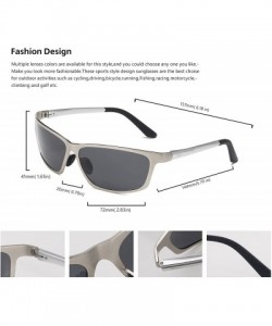 Wayfarer Unisex Retro Driving Polarized Sports Sunglasses Al-Mg Metal Frame UV Protection - Grey Lens/Silver Frame - C418GC3E...