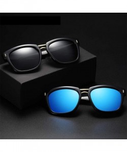 Square Sunglasses Unisex Polarized UV Protection Fishing and Outdoor Baseball Driving Glasses Retro Square Frame Classic - CC...