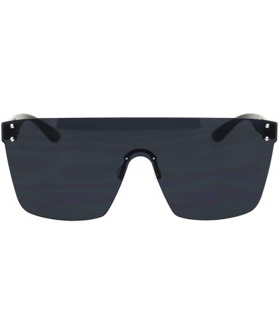 Oversized Rimless Square Sunglasses Unisex Oversized Fashion Shades UV 400 - Black - CE18UNAZG28 $10.16