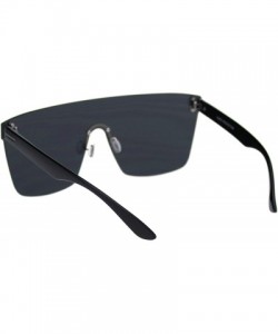 Oversized Rimless Square Sunglasses Unisex Oversized Fashion Shades UV 400 - Black - CE18UNAZG28 $10.16