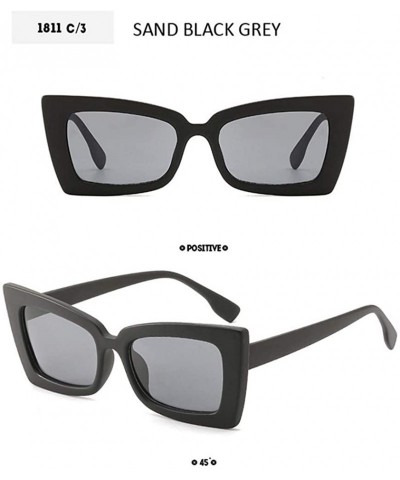 Cat Eye Women Cat Eye Sunglasses Rectangle Sun Glasses Ladies Vintage Candy Color Eyewear Shades for Women - CS199OKXYIS $24.23