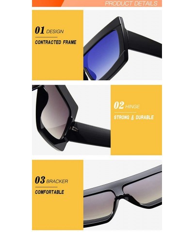 Shield Oversize Sunglasses Glasses Vintage Gradient - C1 - C7197ZE43X3 $11.29