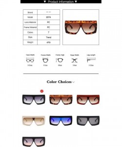 Shield Oversize Sunglasses Glasses Vintage Gradient - C1 - C7197ZE43X3 $11.29