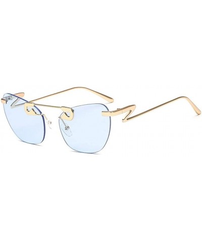 Aviator Fashion Sunglasses HD Marine Lens with Case Durable Frame UV Protection Driving Cycling Gift - Blue - CM18LD0ARLN $13.34