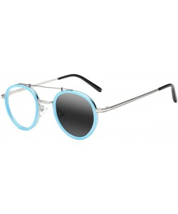Oval Men Women Retro Oval Readers Transition Photochromic Reading Glasses UV400 Sunglasses - Blue - CT18UIKNA9Y $18.92