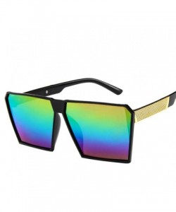 Oversized Women Man Oversized Square Sunglasses Vintage Retro Anti Ultraviolet Sun Glasses (D) - D - CH18D5XSOLX $10.04