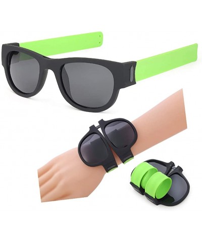 Sport Foldable Sunglasses Polarized-Shade Glasses Slap Bracelet Unisex Goggle - C - CX190ECT8H0 $67.61