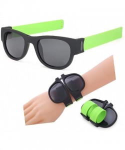 Sport Foldable Sunglasses Polarized-Shade Glasses Slap Bracelet Unisex Goggle - C - CX190ECT8H0 $31.86